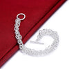Street 925 sterling Silver charms Circle Bracelets necklace Jewelry set for men woman wedding accessories Party Gift