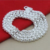 Street 925 sterling silver 4MM round box Bracelets Necklace for woman men charms classic Wedding  party gift Jewelry
