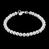 Street wild classic 4mm beads chain 925 sterling silver Bracelets for woman man Wedding party Christmas Gift Jewelry