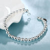 Street wild classic 4mm beads chain 925 sterling silver Bracelets for woman man Wedding party Christmas Gift Jewelry