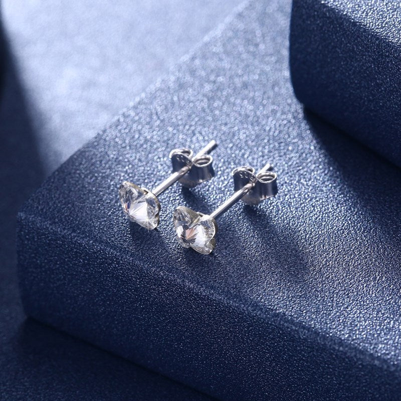 Hot Summer 925 Silver Crystal from Swarovski for Women Fashion jewelry 7 Colors Sweet Butterfly Crystal Stud Earrings Wholesale