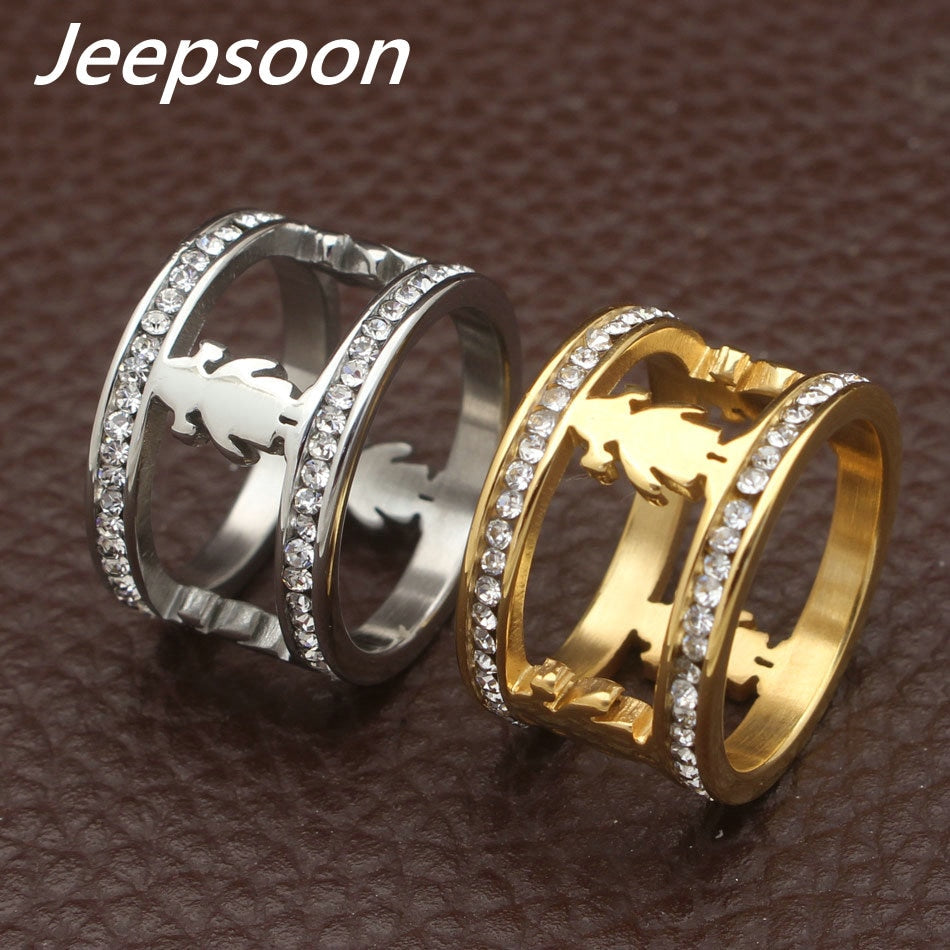 Hot Wholesale Newest Fashion Jewelry stainless steel gold color and Silver color Superior quality rings for women Gift RBJFDEBE