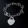 brands 925 sterling silver charm heart card Bracelets for women party Wedding designer fine jewelry Christmas gifts