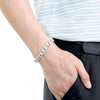 charm 925 sterling Silver Bracelets necklace Jewelry set for men classic 10MM Square Chain 20/22/24 inch Fashion Party Gift