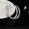 charms 4cm diameter circle 925 Sterling Silver hoop Earrings for Women lady fine Jewelry Holiday gifts Wedding party