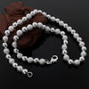 charms 8MM frosted smooth beads 925 Stamped Silver Necklaces for woman Classic noble Jewelry wedding Christmas Gift