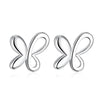 charms 925 Stamp Silver Pretty cute Butterfly stud Earrings for Women party wedding Jewelry Christmas Gifts