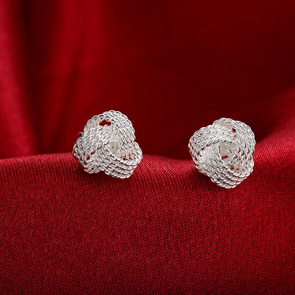 charms 925 Stamp Silver stud Earrings for Woman Christmas Gifts party wedding noble Jewelry