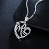 charms 925 Stamped Silver Elegant MOM crystal Heart Pendant Necklace for Women fine  designer jewelry gifts