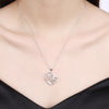 charms 925 Stamped Silver Elegant MOM crystal Heart Pendant Necklace for Women fine  designer jewelry gifts
