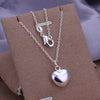 charms 925 Stamped Silver Solid Romantic heart Necklace For Women designer party wedding accessories Jewelry gifts