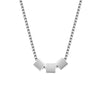 charms 925 Stamped silver Box chain geometry Heart triangle square cross Pendant Necklace For Women Jewelry gifts