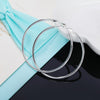 charms 925 Sterling Silver Classic 5-8CM Big circle hoop Earrings for Women party wedding Jewelry Christmas Gifts