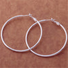 charms 925 Sterling Silver Classic 5-8CM Big circle hoop Earrings for Women party wedding Jewelry Christmas Gifts