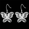 charms 925 Sterling Silver Pretty butterfly Earring for Women classic party wedding Jewelry Holiday gifts