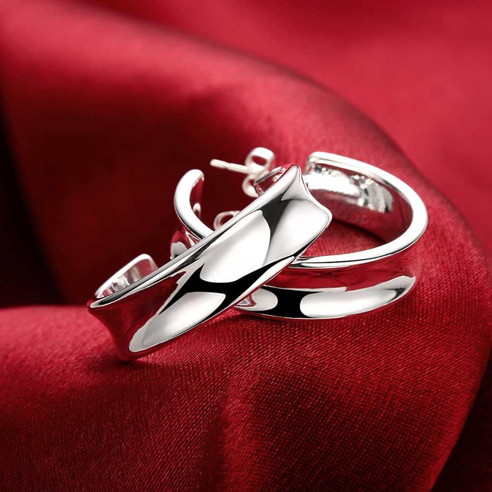 charms 925 Sterling Silver Pretty stud earrings for woman brands Christmas Gifts Street all-match Jewelry