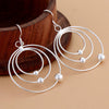 charms 925 Sterling Silver Three circle beads Earrings for Women noble Jewelry wedding party Christmas Gifts