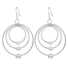 charms 925 Sterling Silver Three circle beads Earrings for Women noble Jewelry wedding party Christmas Gifts