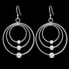 charms 925 Sterling Silver Three circle beads Earrings for Women noble Jewelry wedding party Christmas Gifts