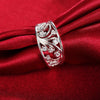 charms 925 Sterling Silver crystal Pattern Rings For Women Party Gifts Charms wedding engagement ring fine Jewelry