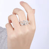 charms 925 Sterling Silver crystal Pattern Rings For Women Party Gifts Charms wedding engagement ring fine Jewelry