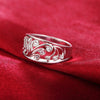 charms 925 Sterling Silver crystal Pattern Rings For Women Party Gifts Charms wedding engagement ring fine Jewelry