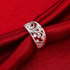 charms 925 Sterling Silver crystal Pattern Rings For Women Party Gifts Charms wedding engagement ring fine Jewelry