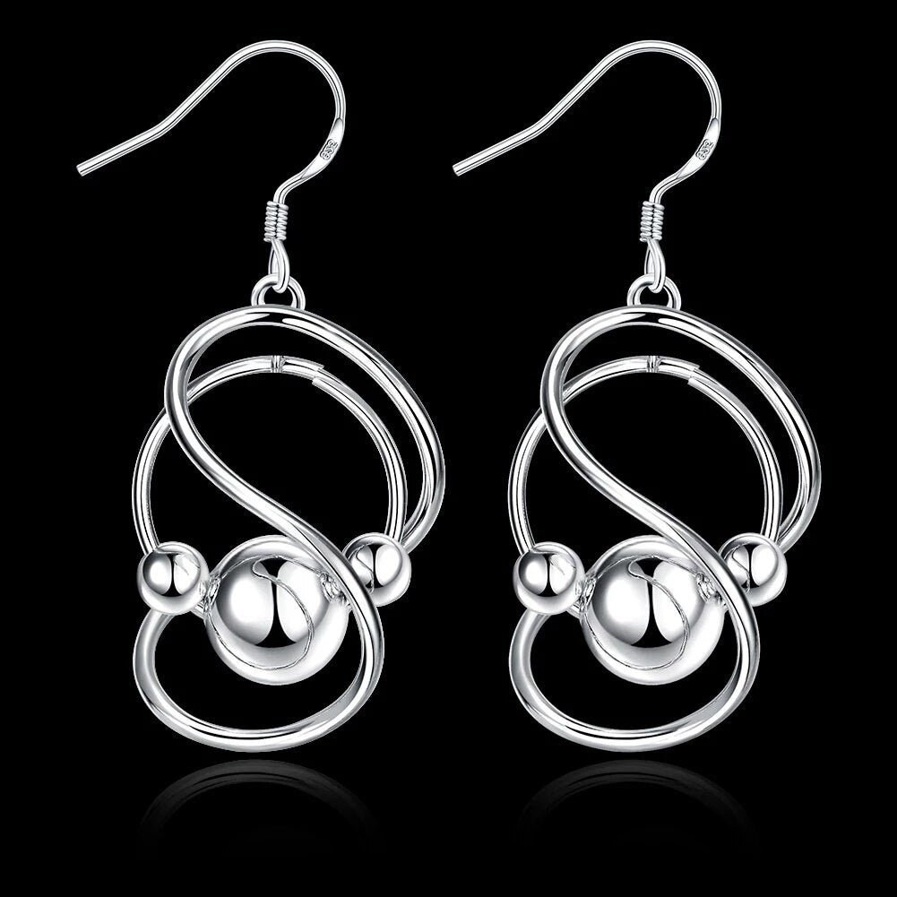 charms 925 Sterling Silver fine Earrings for Women Holiday gifts Street all-match party wedding noble Jewelry