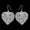 charms 925 Sterling Silver romantic love heart Earrings for woman fine party wedding Jewelry Christmas Gifts