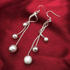 charms 925 Sterling Silver tassel beads long Earrings for Women party wedding fine Jewelry Christmas gifts