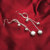 charms 925 Sterling Silver tassel beads long Earrings for Women party wedding fine Jewelry Christmas gifts
