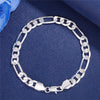 charms 925 sterling silver  18K gold 8MM geometry bracelets neckalce for women men wedding party jewelry sets
