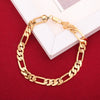 charms 925 sterling silver  18K gold 8MM geometry bracelets neckalce for women men wedding party jewelry sets