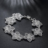 charms Pretty Flowers necklaces bracelets 925 Sterling Silver Jewelry sets for women Party wedding accessories gift