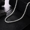 charms fine 4MM rope chain 925 Stamped Silver Necklaces for woman men classic Jewelry wedding party Holiday gifts