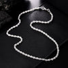 charms fine 4MM rope chain 925 Stamped Silver Necklaces for woman men classic Jewelry wedding party Holiday gifts