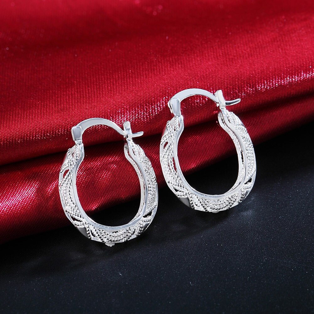 charms korean 925 Sterling Silver vintage earrings for woman  party Wedding Jewelry Christmas Gifts