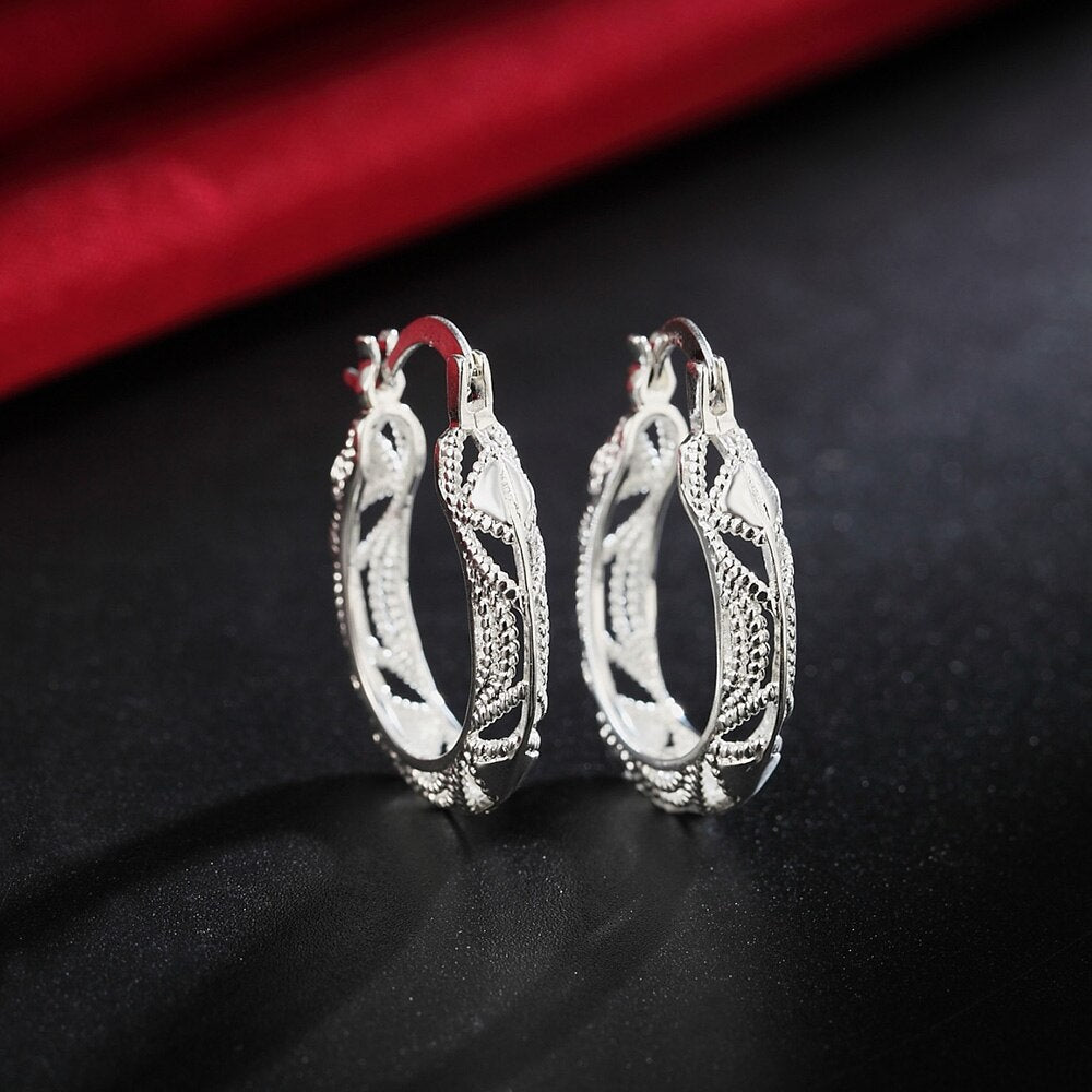 charms korean 925 Sterling Silver vintage earrings for woman  party Wedding Jewelry Christmas Gifts