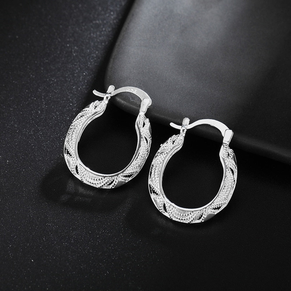 charms korean 925 Sterling Silver vintage earrings for woman  party Wedding Jewelry Christmas Gifts
