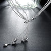 charms tassel romantic heart 925 Stamped Silver Necklace for women fine wedding party Jewelry Christmas gifts