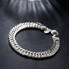 classic 10MM chain 925 sterling silver Bracelets for women man fine wedding accessories party Gifts Jewelry