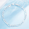classic 6MM flat sideways chain 925 sterling silver Bracelets for women man party wedding accessories Gifts Jewelry