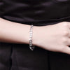 classic 6MM flat sideways chain 925 sterling silver Bracelets for women man party wedding accessories Gifts Jewelry