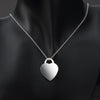 classic 925 Stamped Silver streetwear heart card Pendant Necklace for women Couple gifts party wedding Jewelry
