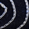 classic 925 Sterling Silver 2MM flat Clavicle chains Necklaces for Men Women wedding party fine Jewelry gifts