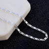 classic 925 Sterling Silver 2MM flat Clavicle chains Necklaces for Men Women wedding party fine Jewelry gifts