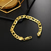 classic 925 sterling Silver 18K gold color 8MM geometry Bracelets for man Women Party wedding Gifts fine Jewelry
