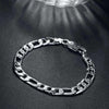 classic 925 sterling Silver 18K gold color 8MM geometry Bracelets for man Women Party wedding Gifts fine Jewelry