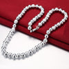 custom 8MM Frosted beads 925 Sterling Silver Bracelets necklace Jewelry sets for women men wedding Party Gifts