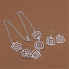 custom 925 Sterling Silver fine thread earrings neckalce Jewelry set for women trend Party wedding Holiday gifts